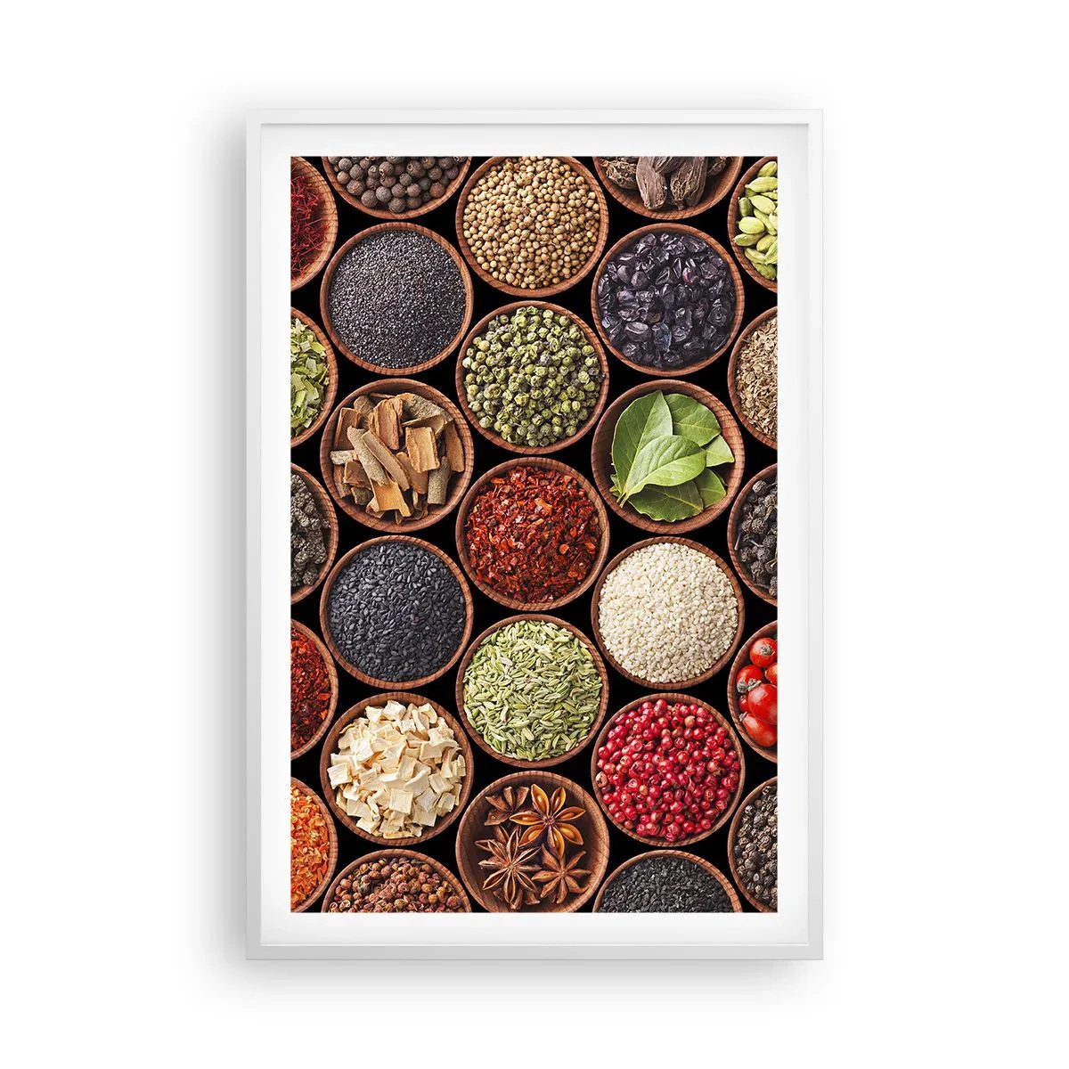 Plagát v bielom ráme - Všetky chute sveta - 61x91 cm