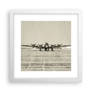 Plagát v bielom ráme - Ako vždy pripravený - 30x30 cm