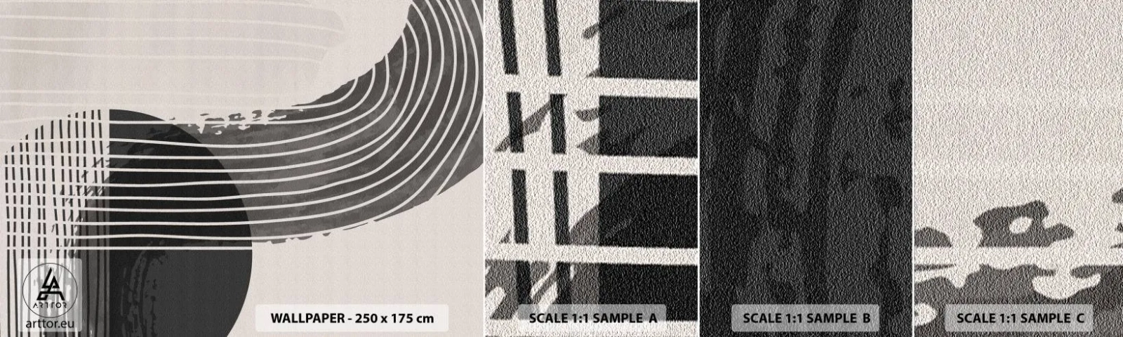 Vzorka Fototapeta Standard Eco - Tam a späť - Minimalizmus, Abstrakcia, Kus - 100x30 cm