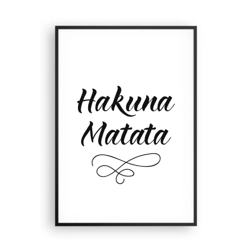 Plagát v čiernom ráme - Najlepšia rada - 70x100 cm