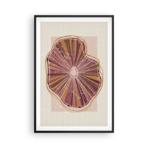 Plagát v čiernom ráme - Radiálna abstrakcia - 61x91 cm