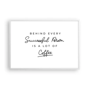 Plagát v bielom ráme - Tajomstvo úspechu - 100x70 cm