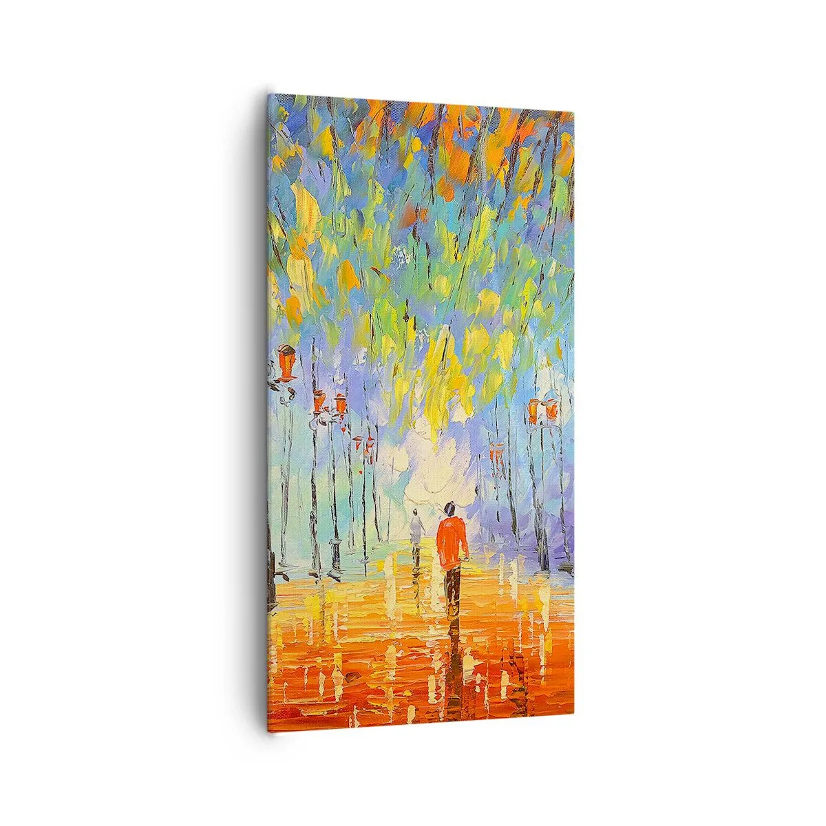 Obraz na plátne - Nočná pieseň dažďa - 65x120 cm