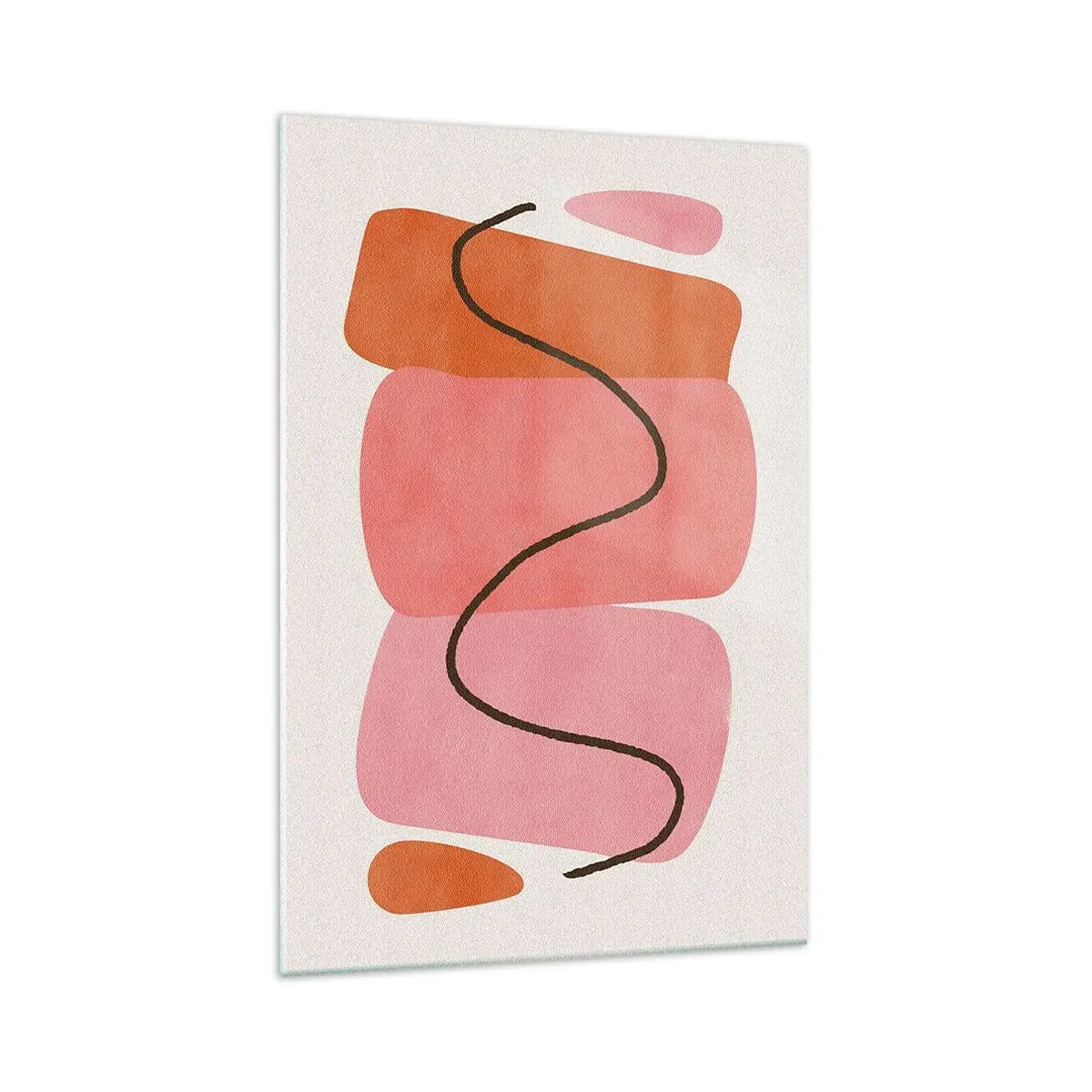 Obraz na skle - Jemný pohyb foriem - 70x100 cm