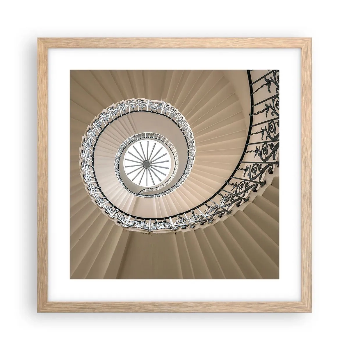 Plagát v ráme zo svetlého duba - Vnútri mušle - 40x40 cm