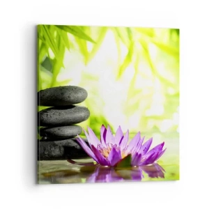 Obraz na plátne - V bambusovom hájiku - 70x70 cm