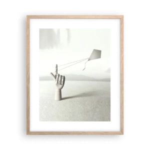 Plagát v ráme zo svetlého duba - Výzva - 40x50 cm