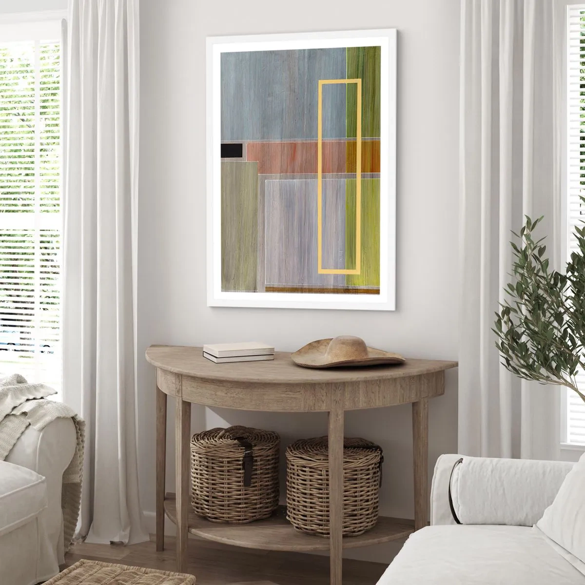 Plagát v bielom ráme - Jednoducho a v kľude - 61x91 cm