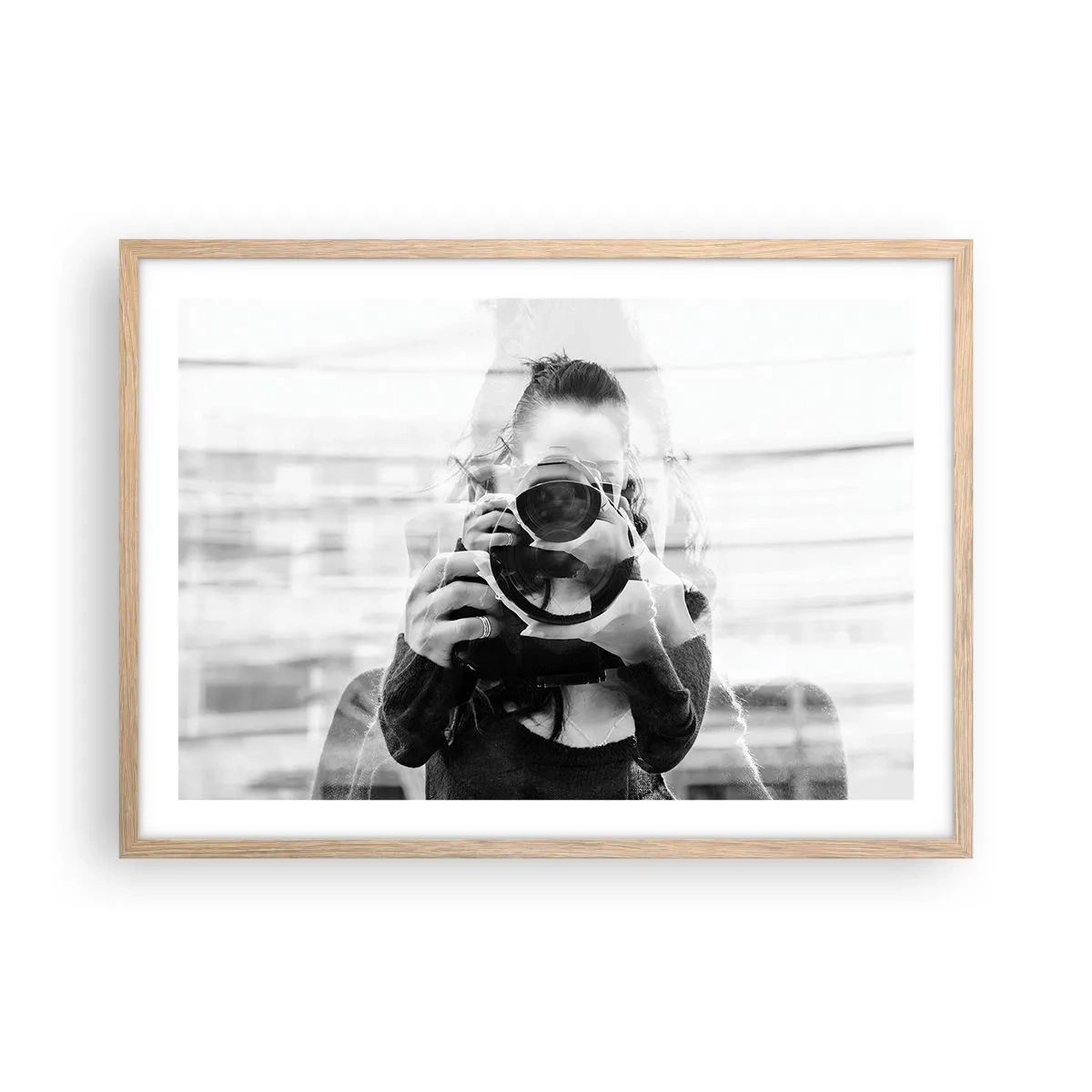 Plagát v ráme zo svetlého duba - Tvorca a materiál - 70x50 cm