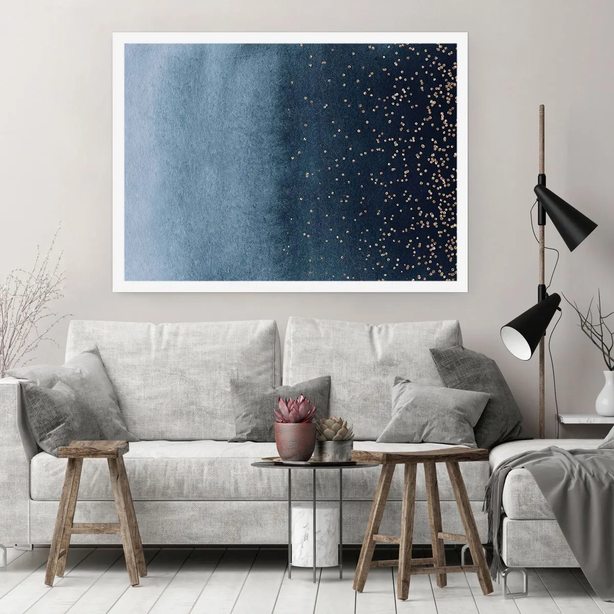 Plagát - Kompozícia – modrej fázy - 100x70 cm