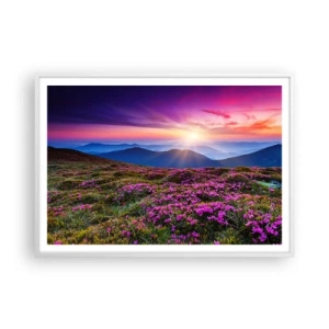 Plagát v bielom ráme - Zavoňali svieže púčiky byliniek z obilných polí - 100x70 cm