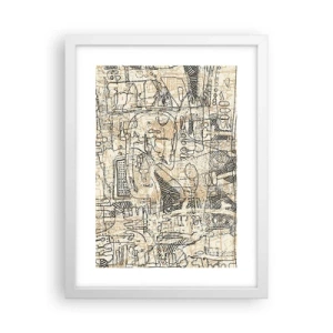 Plagát v bielom ráme - Čaká na rozlúštenie - 30x40 cm