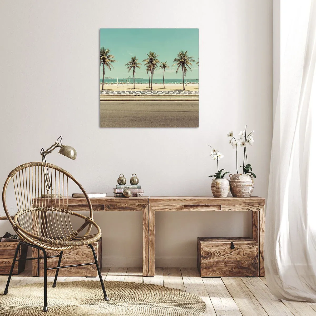 Obraz na plátne - Stráženie pláže - 60x60 cm