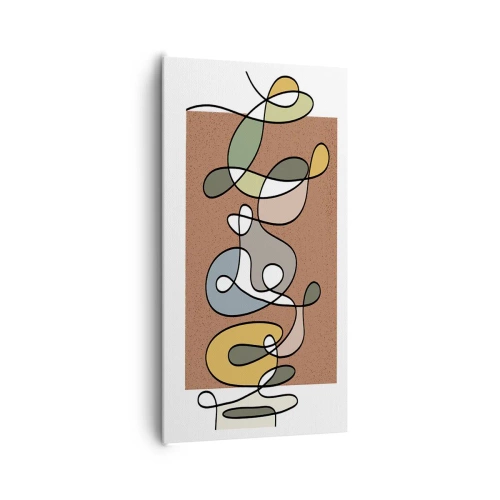 Obraz na plátne - Abstrakcia, ktorá stojí za úsmev - 65x120 cm