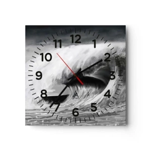 Nástenné hodiny - Hnev oceánu - 30x30 cm
