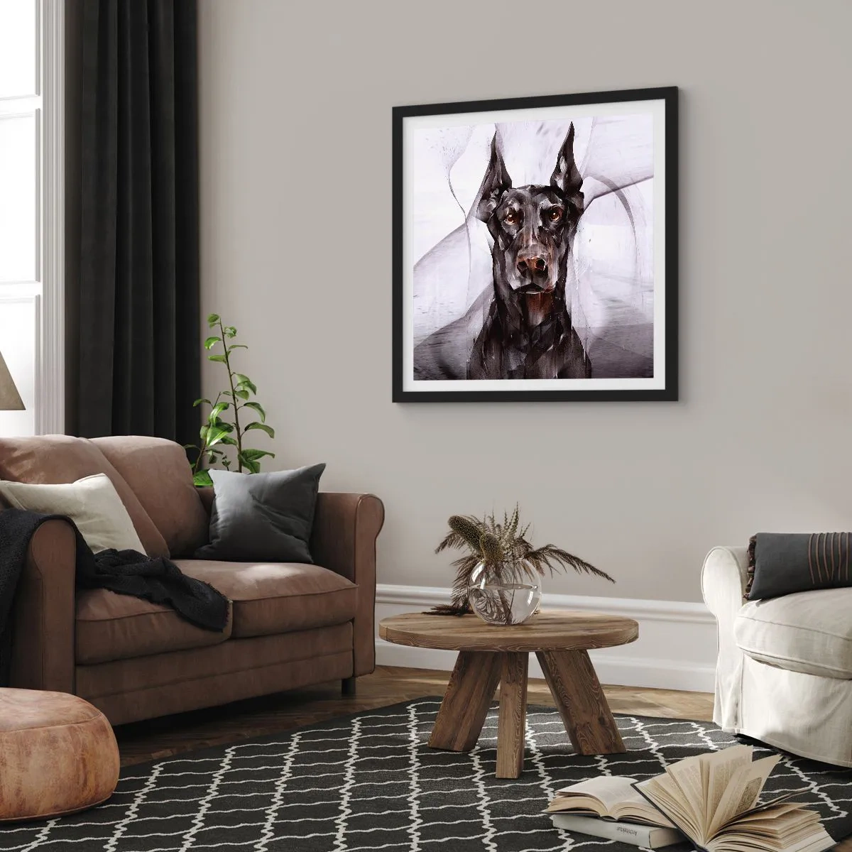 Plagát v čiernom ráme - Z urodzeného rodu - 40x40 cm