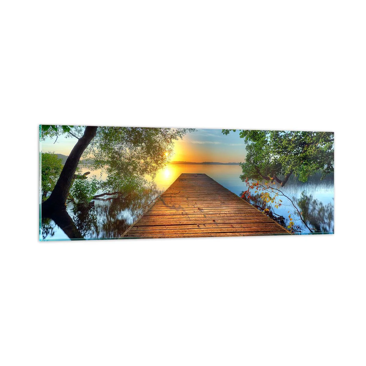 Obraz na skle - Neponáhľaj sa, posaď sa - 90x30 cm