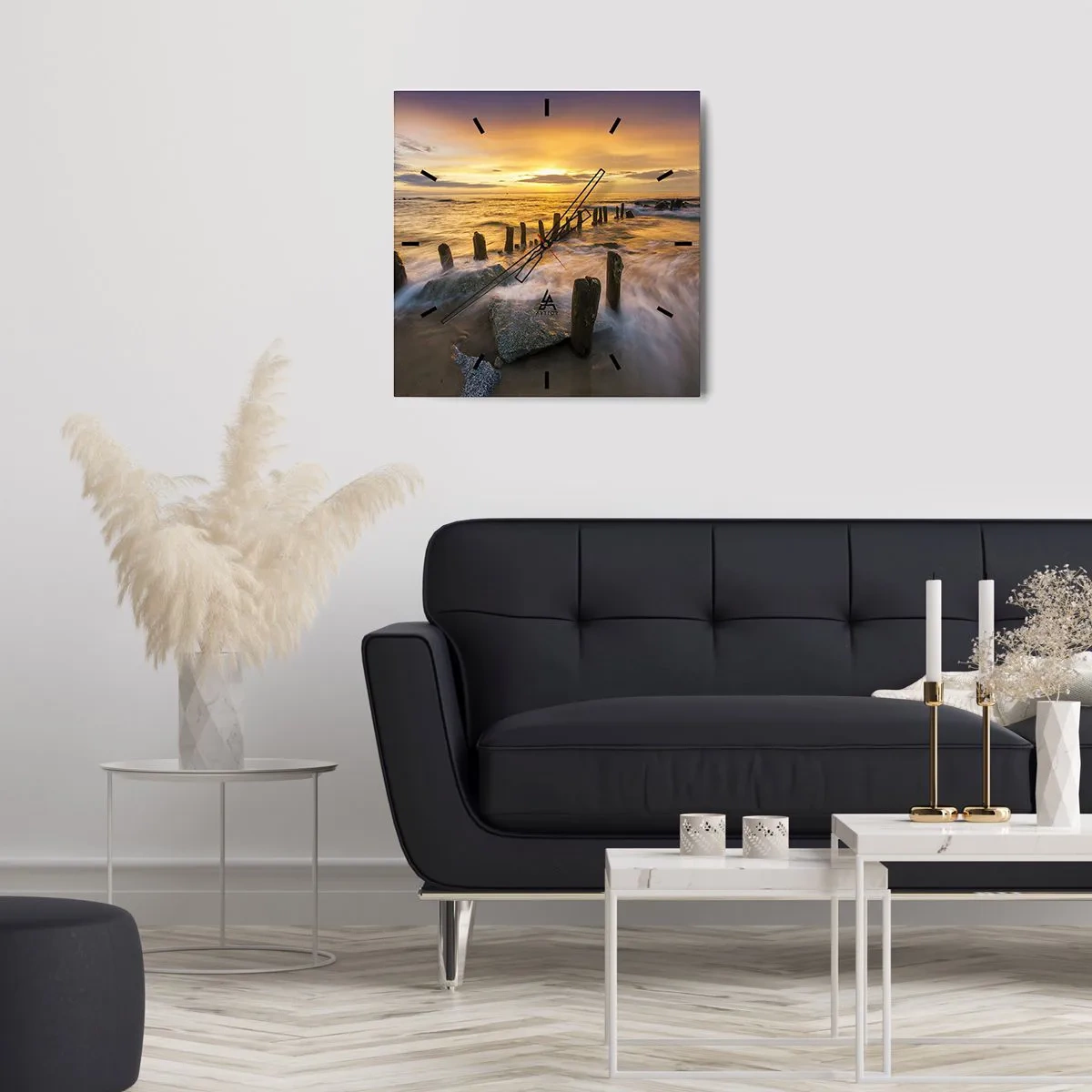 Nástenné hodiny - Drsná krása Baltského mora  - 40x40 cm