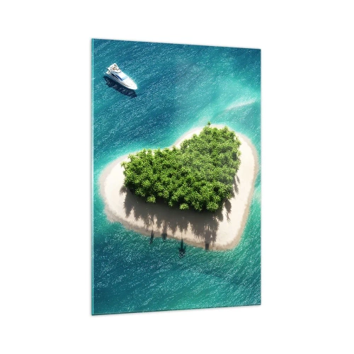 Obraz na skle - Milujem leto - 70x100 cm