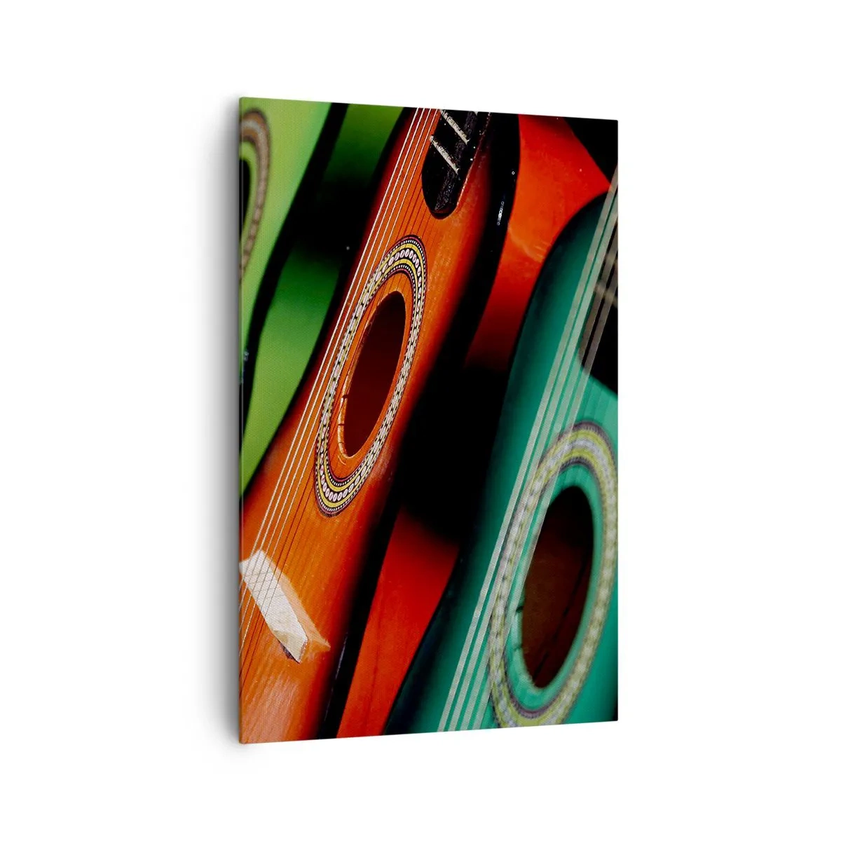 Obraz na plátne - Gitara má veľa farieb - 80x120 cm