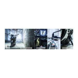 Vzorka samolepiacej fototapety Deluxe Sticker - Skôr ako zareve motor - Automobilový priemysel, Motorka, Šport - 100x30 cm