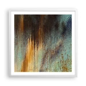Plagát v bielom ráme - Nenáhodná farebná kompozícia - 60x60 cm