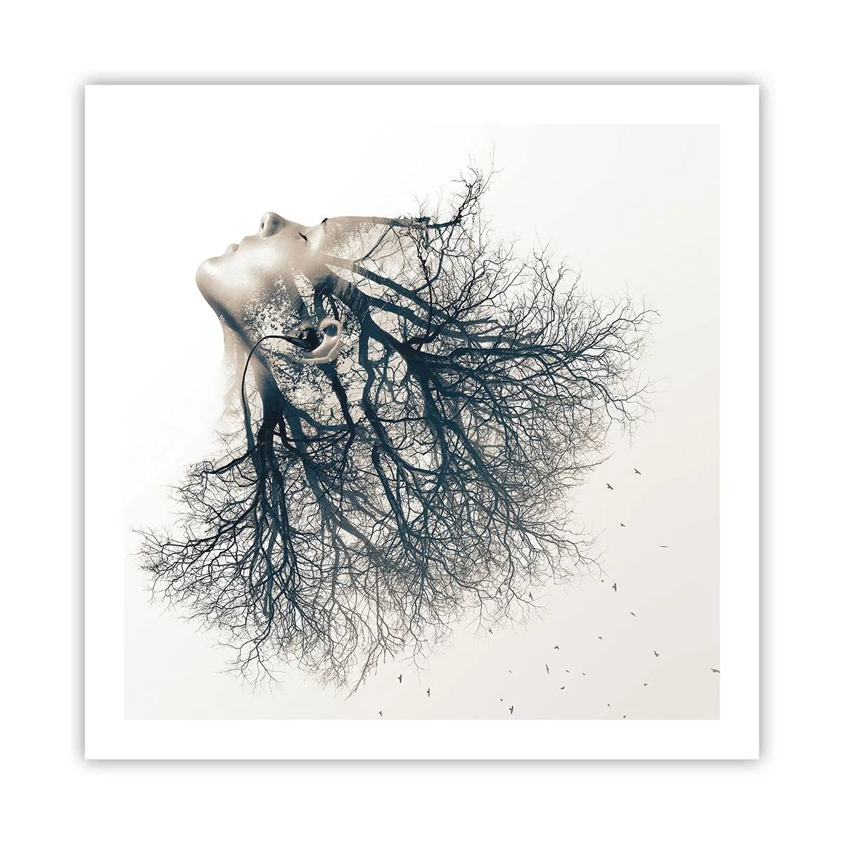 Plagát - Očarená šepotom stromu - 60x60 cm