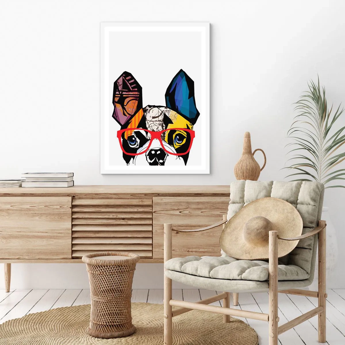 Plagát v bielom ráme - Intelektuál - 70x100 cm