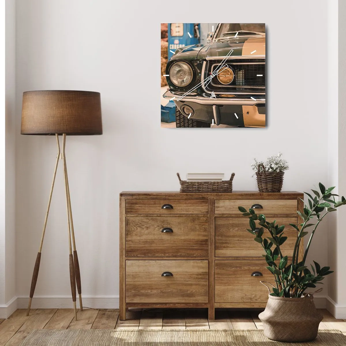 Nástenné hodiny - Stretnutie s legendou - 40x40 cm