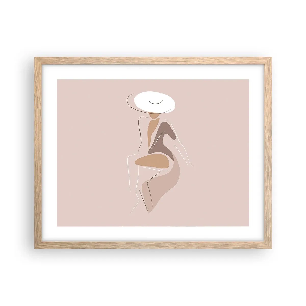 Plagát v ráme zo svetlého duba - Ako vyzerá pravá dáma? - 50x40 cm