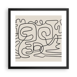 Plagát v čiernom ráme - Podľa stopy - 40x40 cm