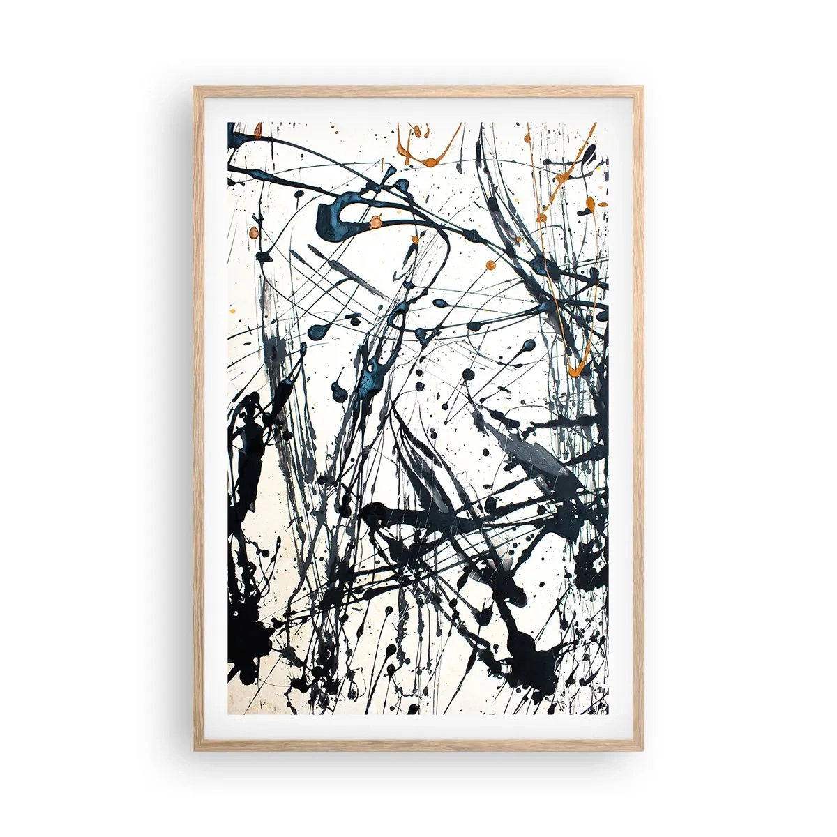 Plagát v ráme zo svetlého duba - Expresionistická abstrakcia - 61x91 cm