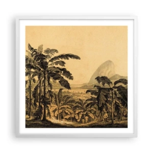 Plagát v bielom ráme - V koloniálnom štýle - 60x60 cm