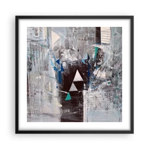 Plagát v čiernom ráme - Prednostné poradie trojuholníkov - 50x50 cm