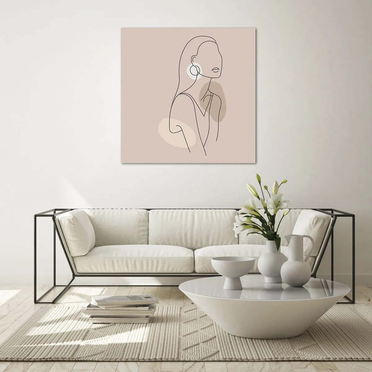 Obraz na skle - Dievčenská ikona - 40x40 cm