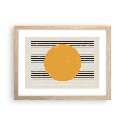 Plagát v ráme zo svetlého duba - Sila jednoduchosti - 40x30 cm