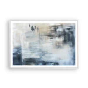 Plagát v bielom ráme - Za závojom modrej - 100x70 cm