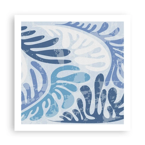 Plagát - Modré papradie - 60x60 cm