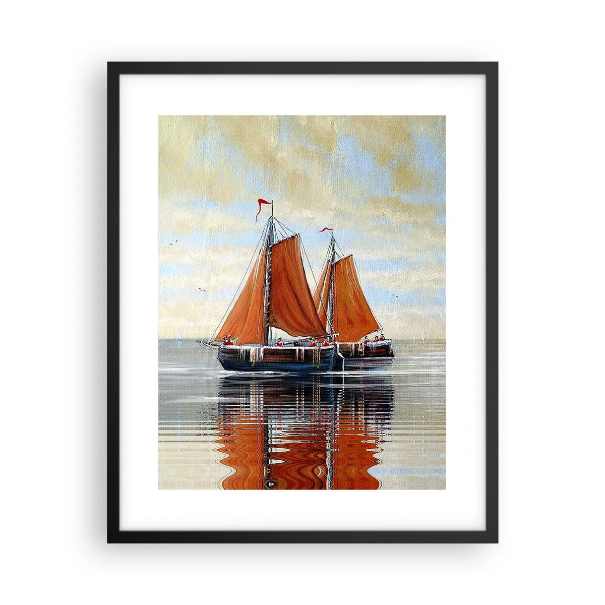 Plagát v čiernom ráme - Pluj, námorník… - 40x50 cm