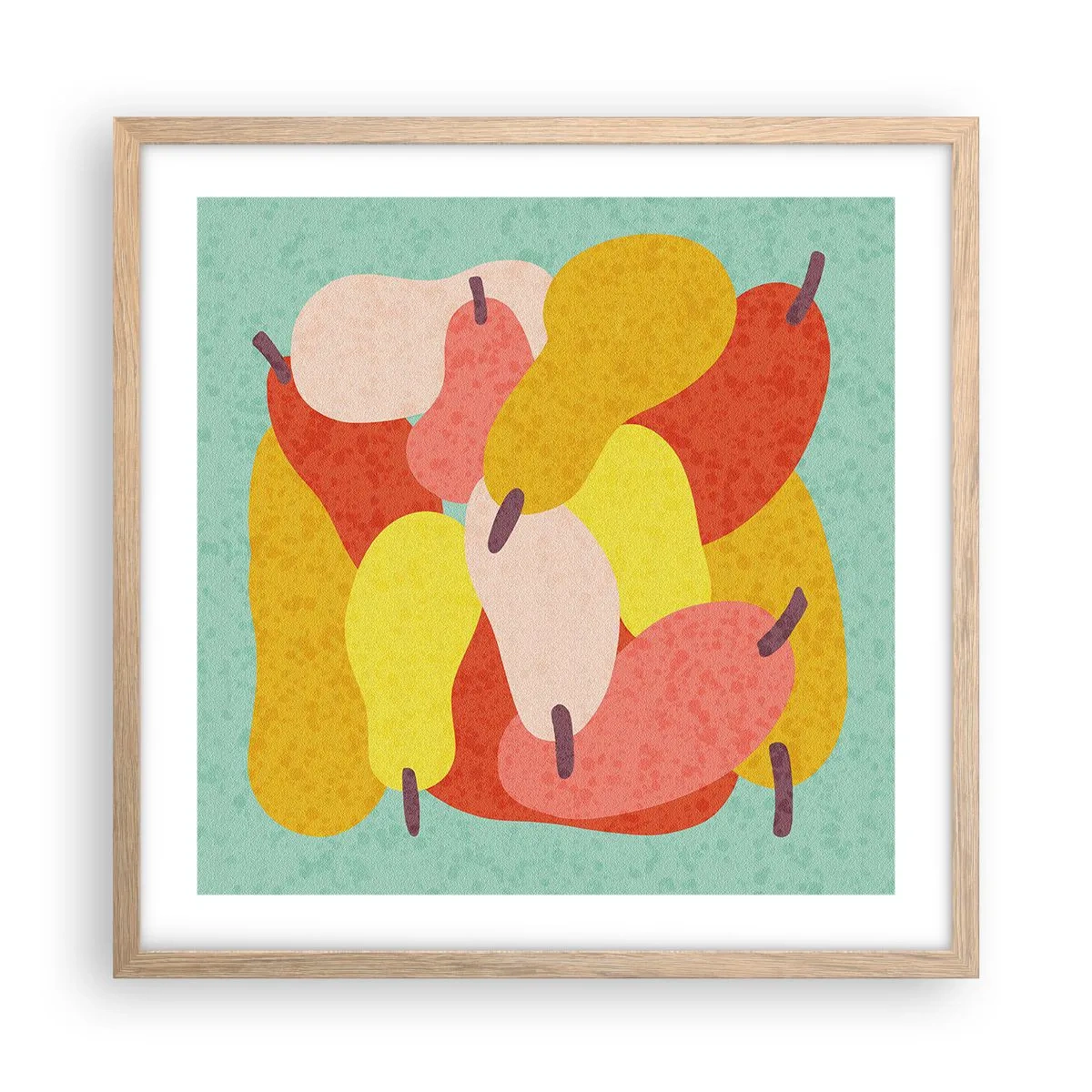 Plagát v ráme zo svetlého duba - Ochutnajte letné slnko - 50x50 cm