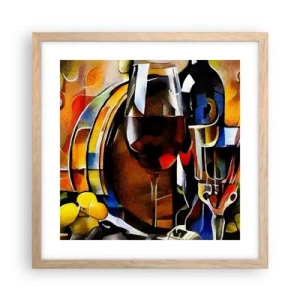 Plagát v ráme zo svetlého duba - Aj svet dostáva farby - 40x40 cm