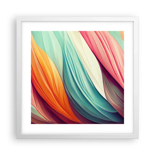 Plagát v bielom ráme - Dúhový uzol - 40x40 cm