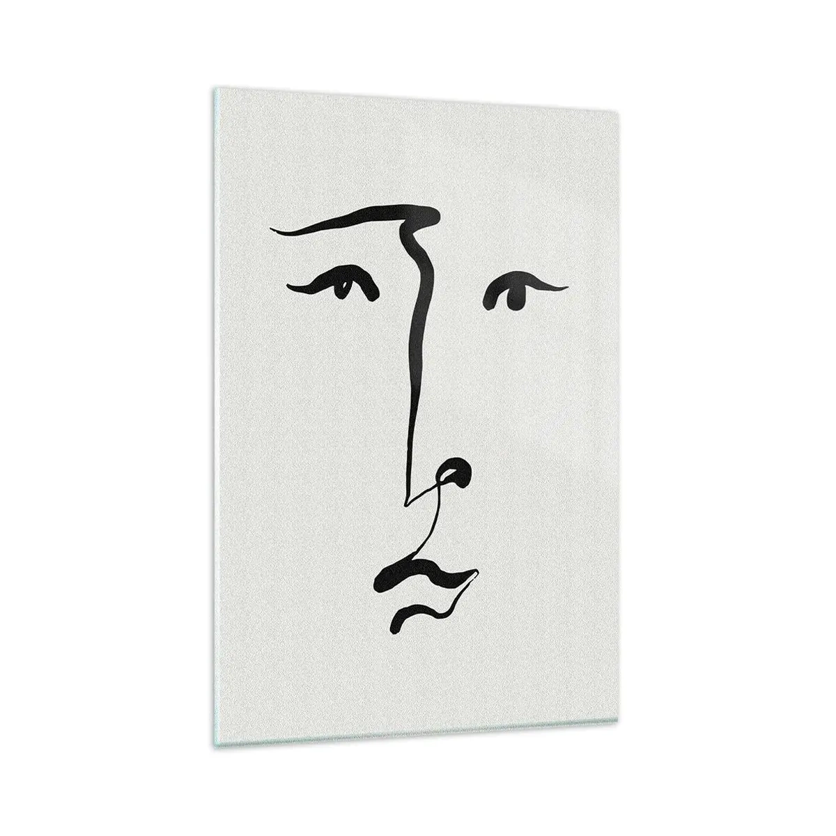 Obraz na skle - Jednoduchý portrét - 80x120 cm