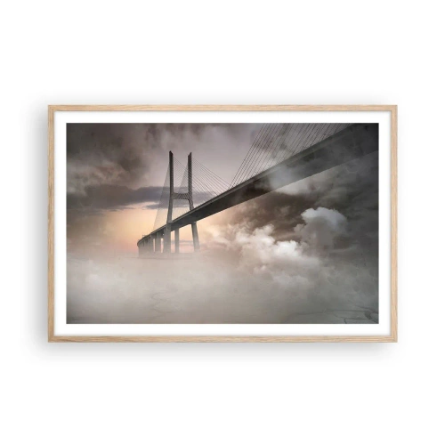 Plagát v ráme zo svetlého duba - Pri rieke, ktorá nie je - 91x61 cm