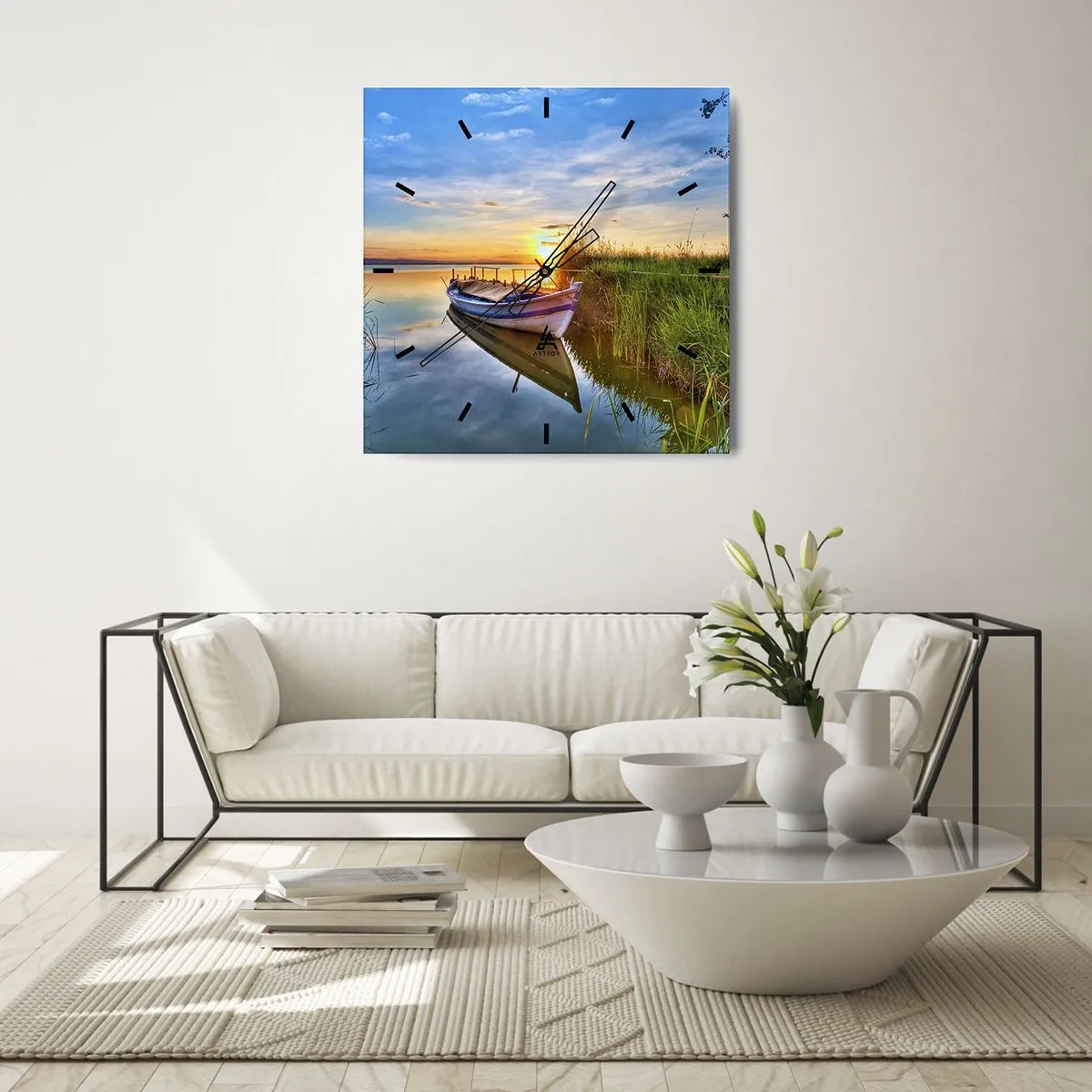 Nástenné hodiny - Zátoka splnených snov - 40x40 cm