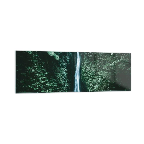 Obraz na skle - Tropický prameň - 160x50 cm