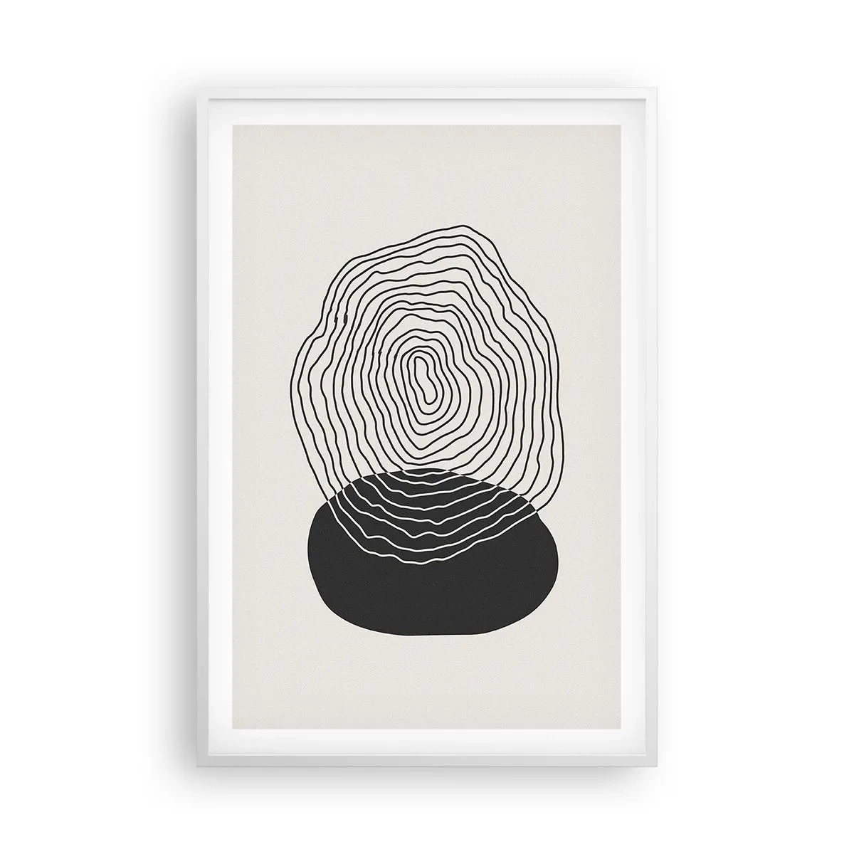 Plagát v bielom ráme - Trvanie a kmitanie - 61x91 cm