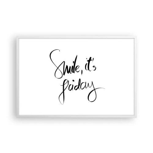 Plagát v bielom ráme - Naozajstná radosť - 91x61 cm