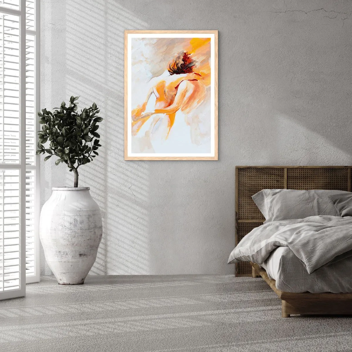 Plagát v ráme zo svetlého duba - Blízkosť v nebi - 70x100 cm