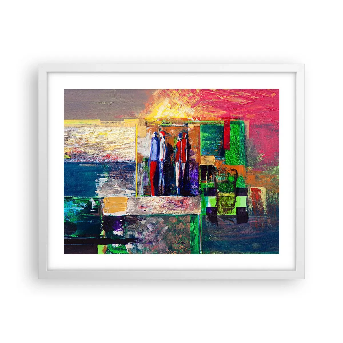 Plagát v bielom ráme - Vzťahy a emócie - 50x40 cm